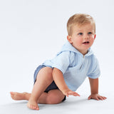 Infant & Toddler Blue Gauze Hoodie-Gerber Childrenswear Wholesale