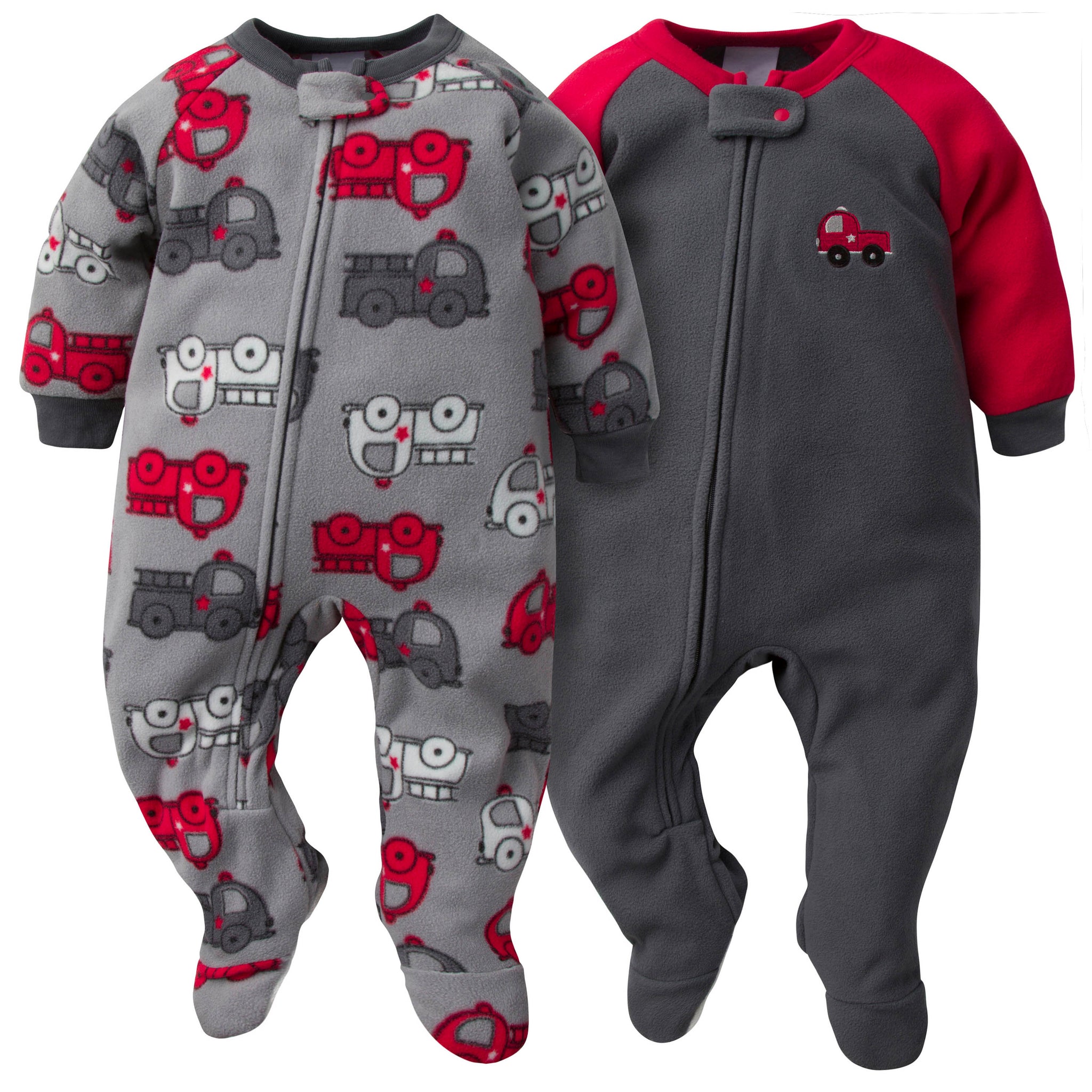 2-Pack Baby Boys Fire Truck Blanket Sleepers-Gerber Childrenswear Wholesale