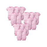 15-Pack Solid Pink Grow-With-Me Onesies® Bodysuits-Gerber Childrenswear Wholesale