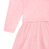 Infant & Toddler Girls Pink Sweater Dress With Tulle Skirt-Gerber Childrenswear Wholesale