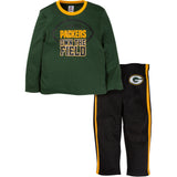 2-Piece Toddler Boys Packers Long Sleeve Tee Shirt and Pant Set-Gerber Childrenswear Wholesale