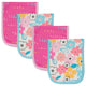 4-Pack Baby Girls Bear Terry Burpcloths-Gerber Childrenswear Wholesale