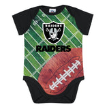 Las Vegas Raiders Toddler Boys Short Sleeve Bodysuit-Gerber Childrenswear Wholesale