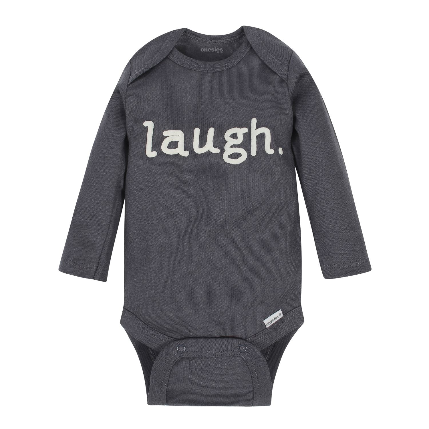 6-Pack Baby Neutral Words Long Sleeve Onesies-Gerber Childrenswear Wholesale
