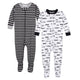 2-Pack Organic Baby Boys Text Snug Fit Footed Pajamas-Gerber Childrenswear Wholesale