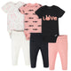 6-Piece Baby Girls Bunny Onesies® Bodysuits & Pants Set-Gerber Childrenswear Wholesale