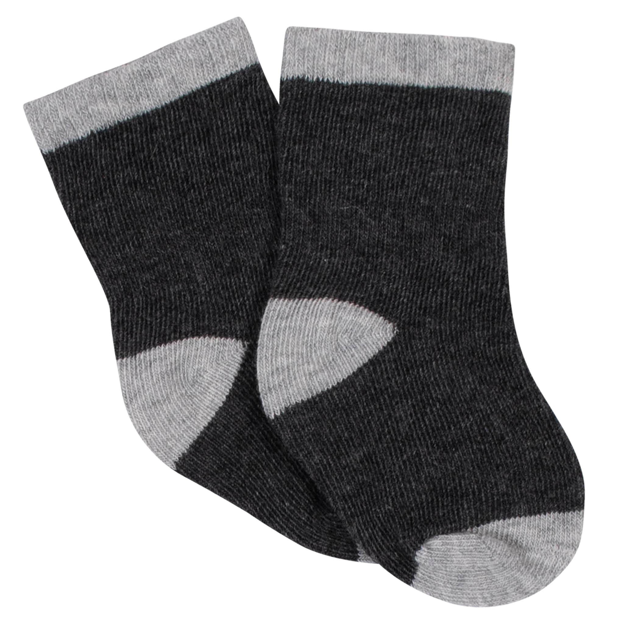 8-Pack Toddler Boys Racoon Jersey Crew Socks-Gerber Childrenswear Wholesale