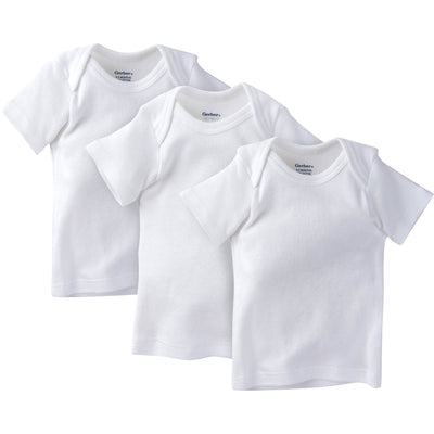 Gerber 3-pack White Pull On Shirt-Gerber Childrenswear Wholesale