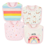 4-Pack Baby Girls Rainbow Dribbler Bibs-Gerber Childrenswear Wholesale