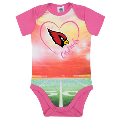 Arizona Cardinals Baby Girls Short Sleeve Bodysuit-Gerber Childrenswear Wholesale