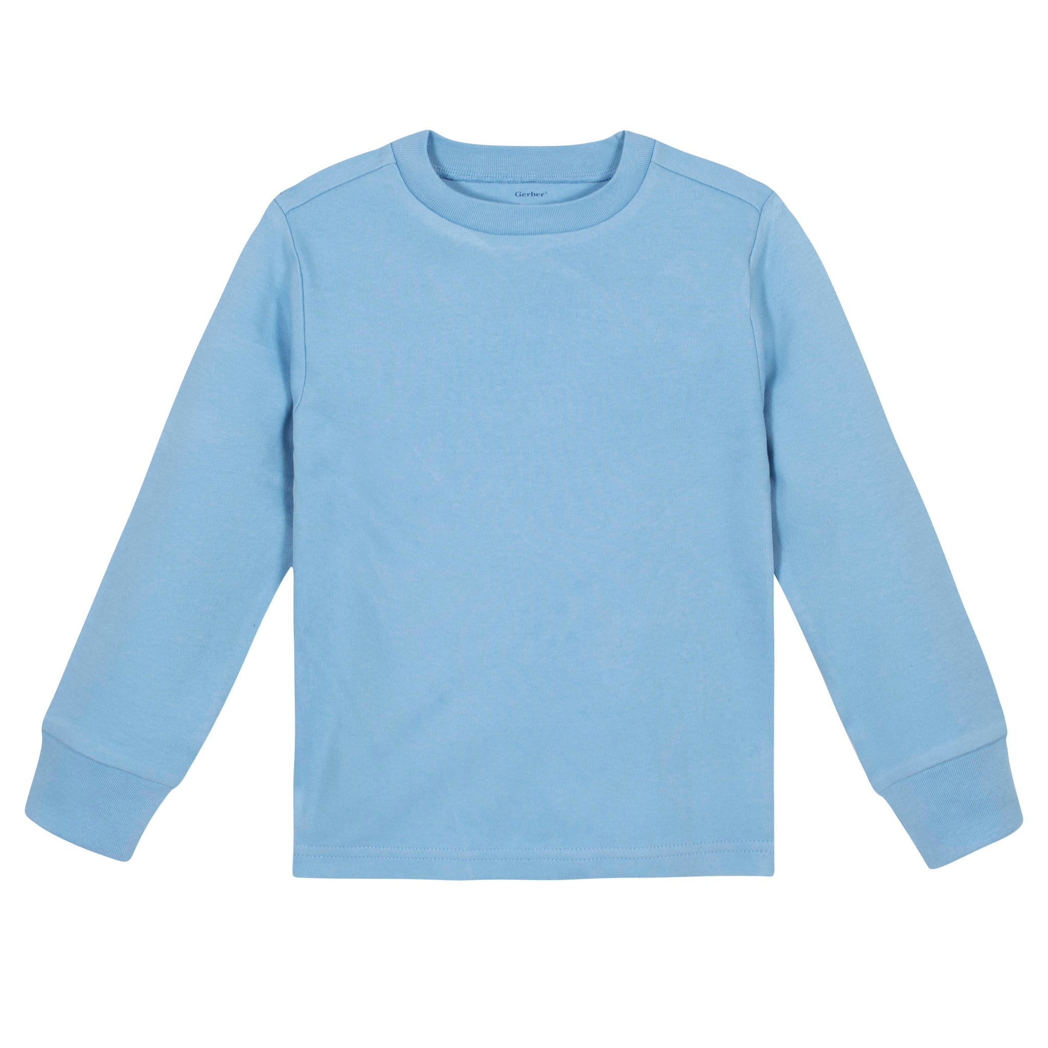 Premium Long Sleeve Tee in Light Blue-Gerber Childrenswear Wholesale