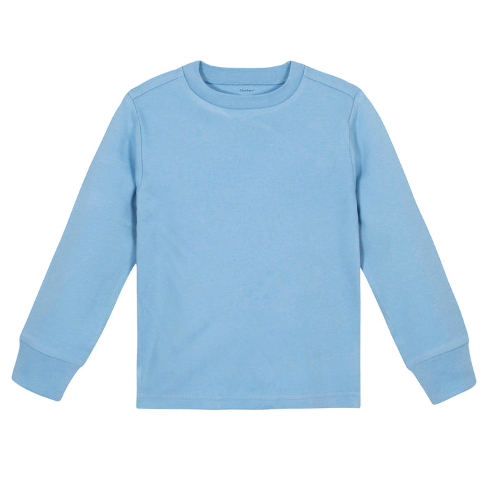 Premium Long Sleeve Tee in Light Blue-Gerber Childrenswear Wholesale