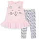 2-Piece Toddler Girls Kitty Tunic Set-Gerber Childrenswear Wholesale
