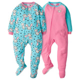 4-Pack Toddler Girls Bunnies & Princess Bear Blanket Sleepers-Gerber Childrenswear Wholesale