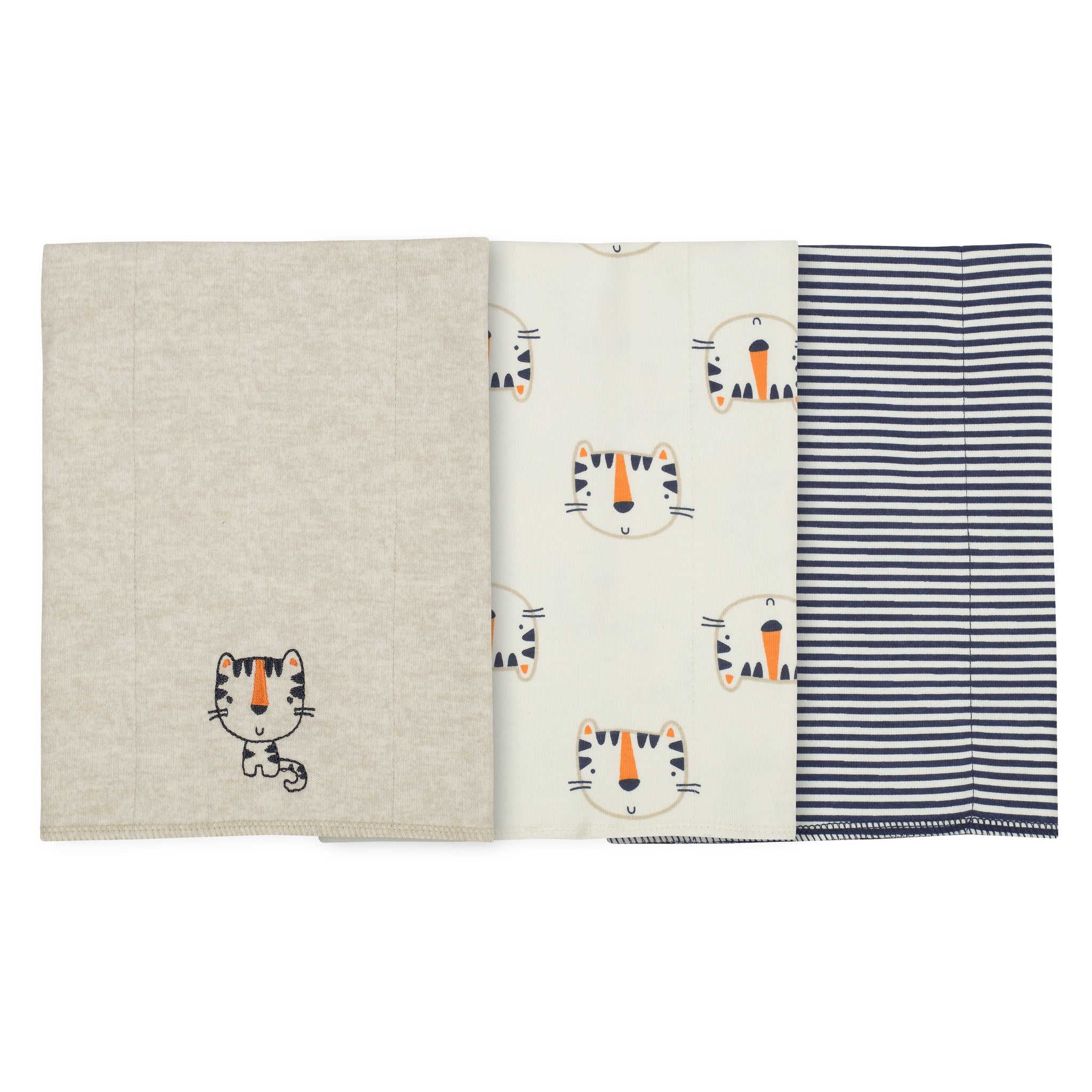 3-Pack Baby Boys Tiger Burp Cloths-Gerber Childrenswear Wholesale