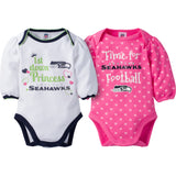 NFL 2-Pack Baby Girls Seahawks Long Sleeve Bodysuit-Gerber Childrenswear Wholesale