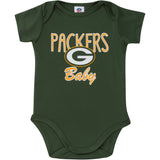 Green Bay Packers Toddler Boys Short Sleeve Bodysuit-Gerber Childrenswear Wholesale