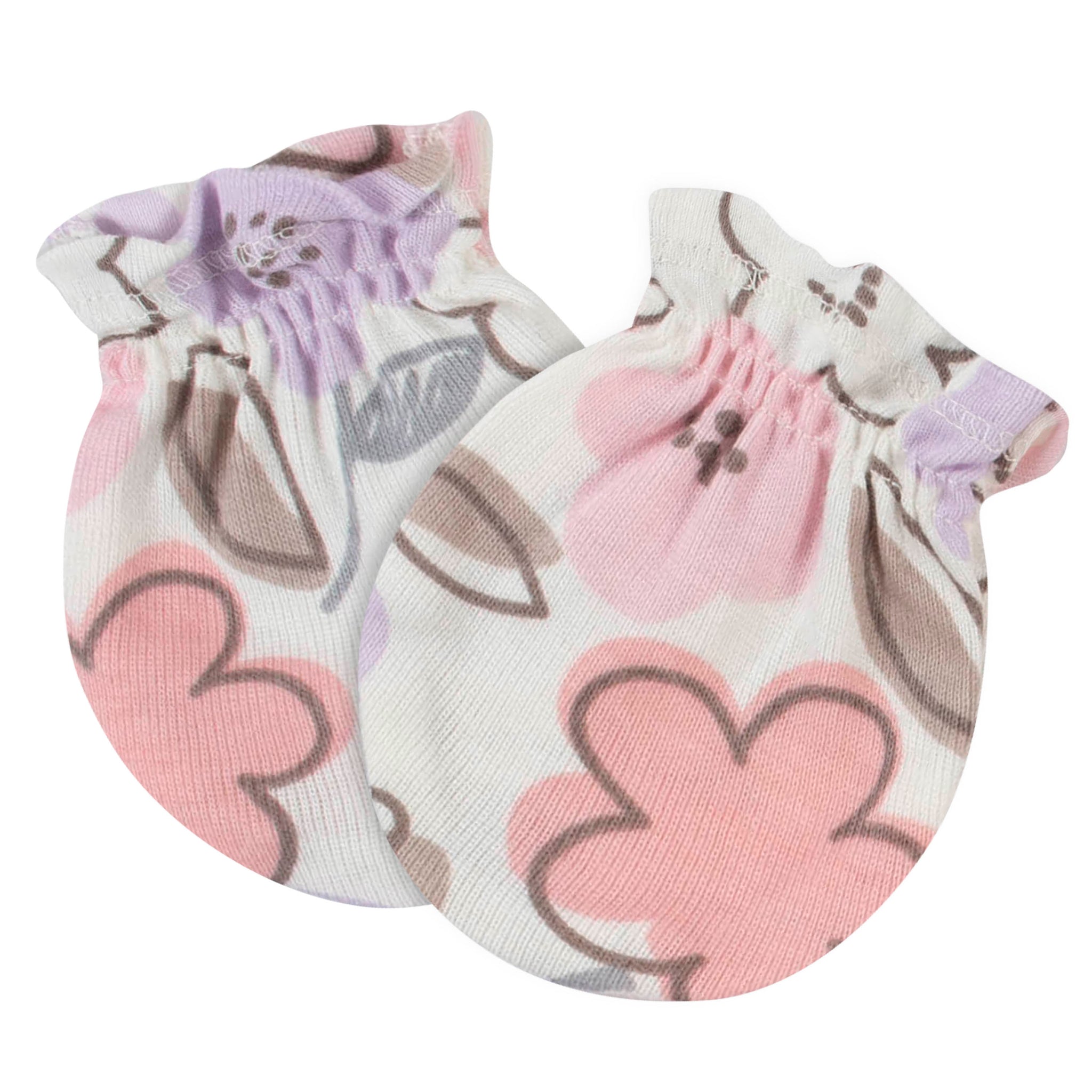 4-Pack Baby Girls Bunny Ballerina No Scratch Mittens-Gerber Childrenswear Wholesale