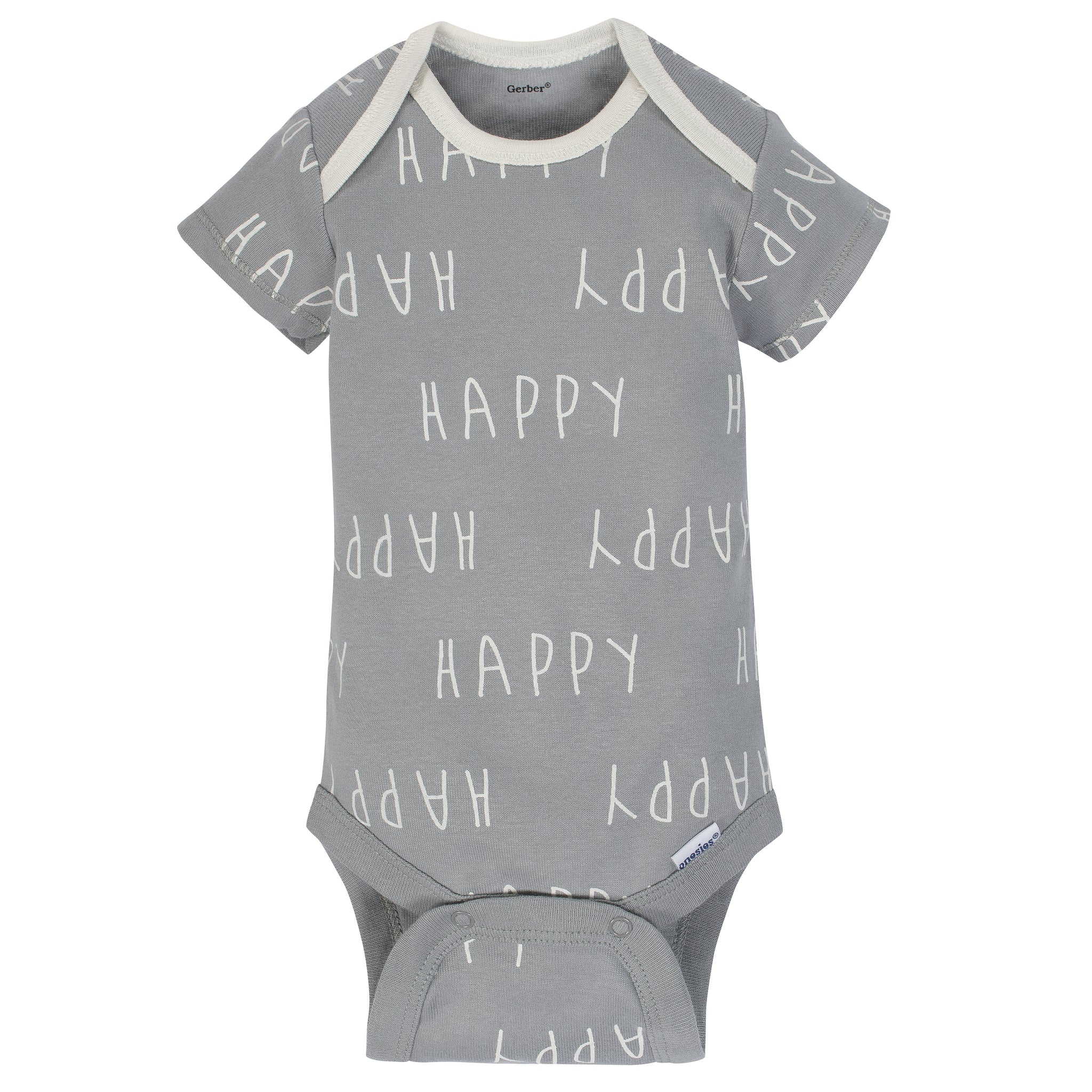 5-Pack Organic Baby Neutral Elephant Stripe Onesies® Bodysuits-Gerber Childrenswear Wholesale