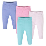 4-Pack Baby Girls Pastel Pants-Gerber Childrenswear Wholesale