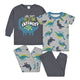 4-Piece Infant & Toddler Boys Big Dino Snug Fit Cotton Pajamas-Gerber Childrenswear Wholesale