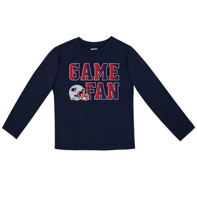 New England Patriots Toddler Boys Long Sleeve Tee Shirt-Gerber Childrenswear Wholesale