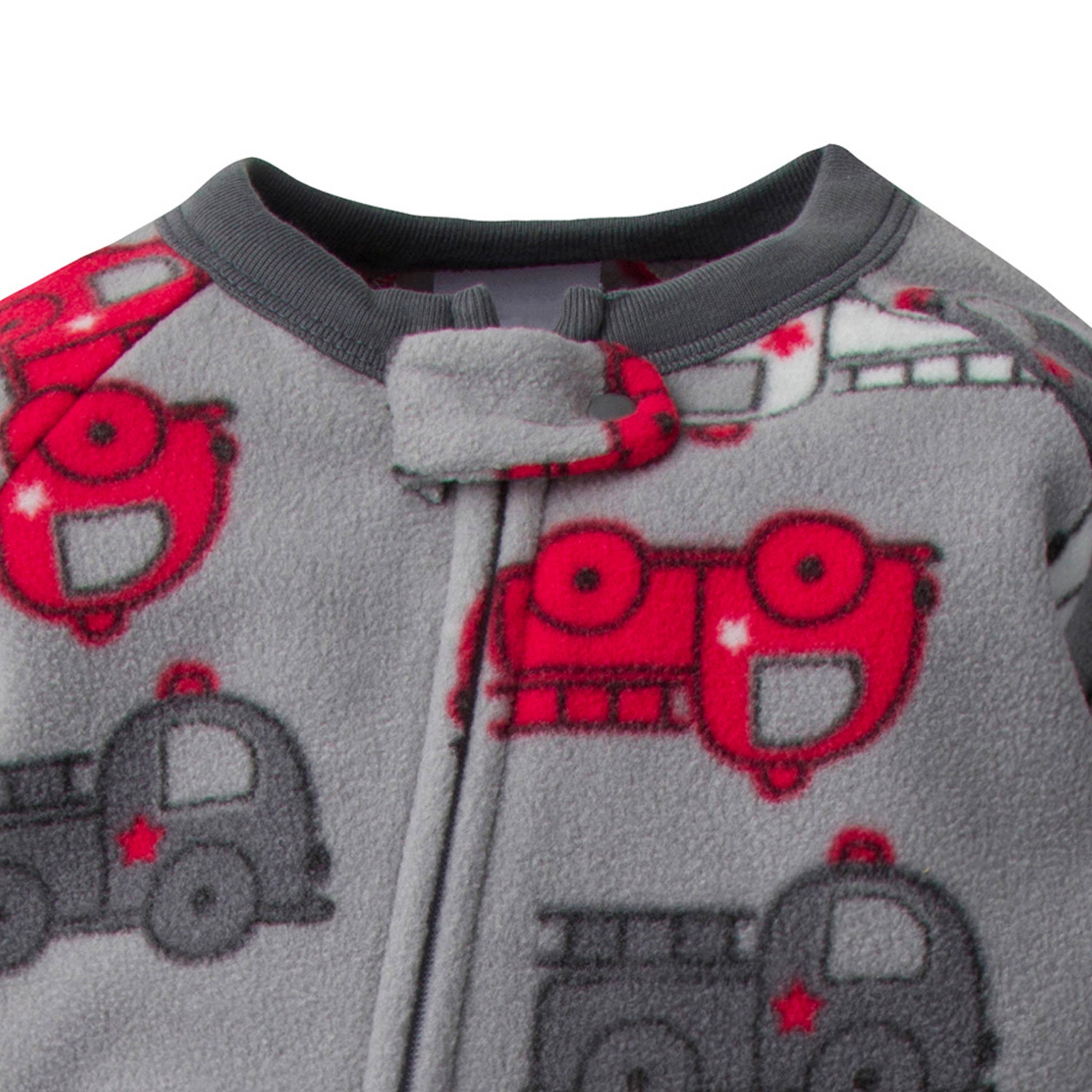 Baby Boys Fire Truck Fleece Pajamas-Gerber Childrenswear Wholesale