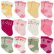 12-Pack Baby & Toddler Girls Floral Fox Jersey Crew Wiggle Proof® Socks-Gerber Childrenswear Wholesale