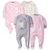 4-Pack Baby Girls Bunny Zip Front Sleep ‘n Plays-Gerber Childrenswear Wholesale