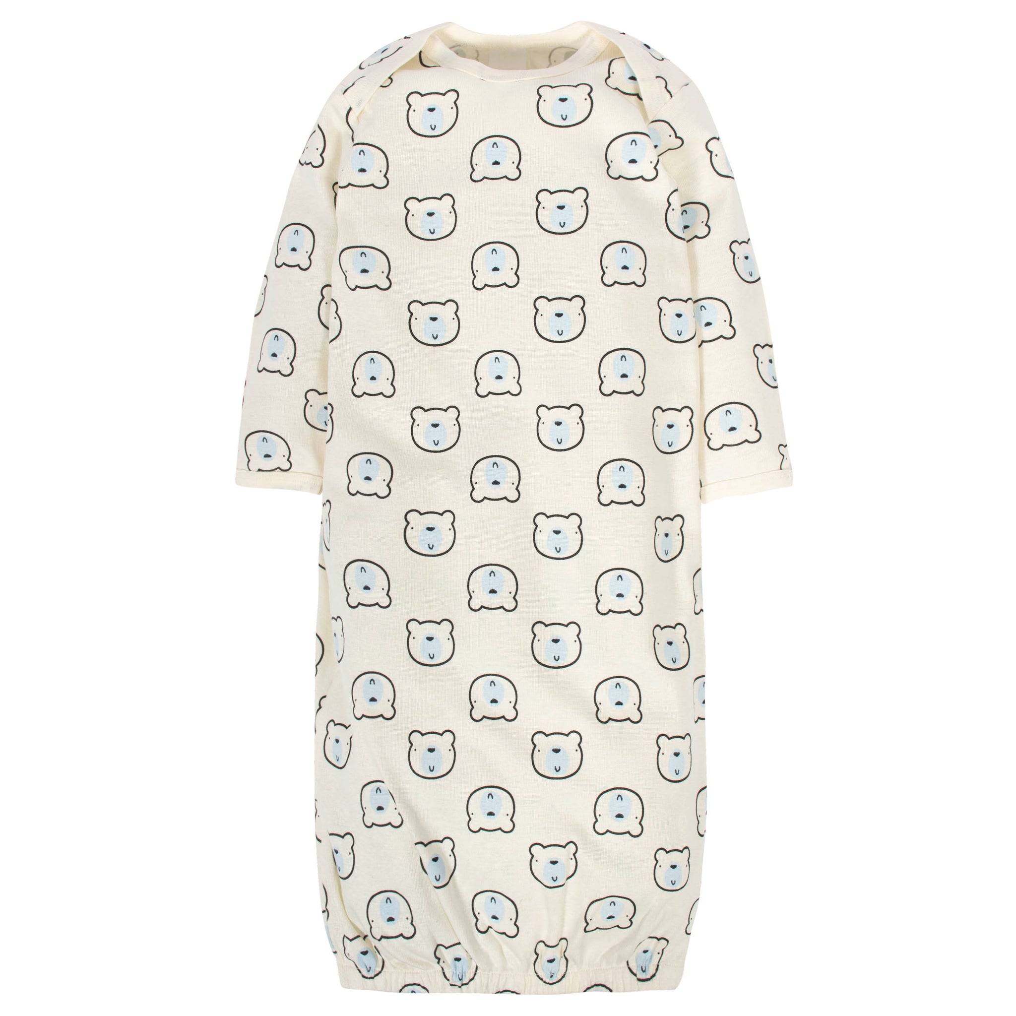 4-Pack Baby Boys Bear Lap Shoulder Gowns-Gerber Childrenswear Wholesale