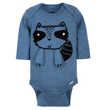5-Pack Baby Boys Raccoon Long Sleeve Onesies® Brand Bodysuits-Gerber Childrenswear Wholesale