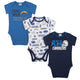 3-Pack Los Angeles Chargers Short Sleeve Bodysuits-Gerber Childrenswear Wholesale