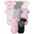 8-Pack Baby Girls Bunny Short Sleeve Onesies® Bodysuits-Gerber Childrenswear Wholesale