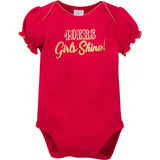 3-Pack Baby Girls 49Ers Short Sleeve Bodysuits-Gerber Childrenswear Wholesale