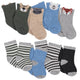 8-Pack Toddler Boys Racoon Jersey Crew Socks-Gerber Childrenswear Wholesale