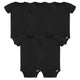 5-Pack Black Short Sleeve Onesies® Bodysuits-Gerber Childrenswear Wholesale