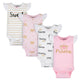 4-Pack Baby Girls Princess Onesies® Bodysuits-Gerber Childrenswear Wholesale