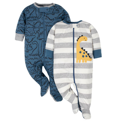 2-Pack Baby Boys Dinosaur Sleep 'N Plays-Gerber Childrenswear Wholesale