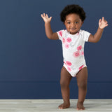 3-Pack Baby Girls Rose Floral Short Sleeve Onesies® Bodysuits-Gerber Childrenswear Wholesale