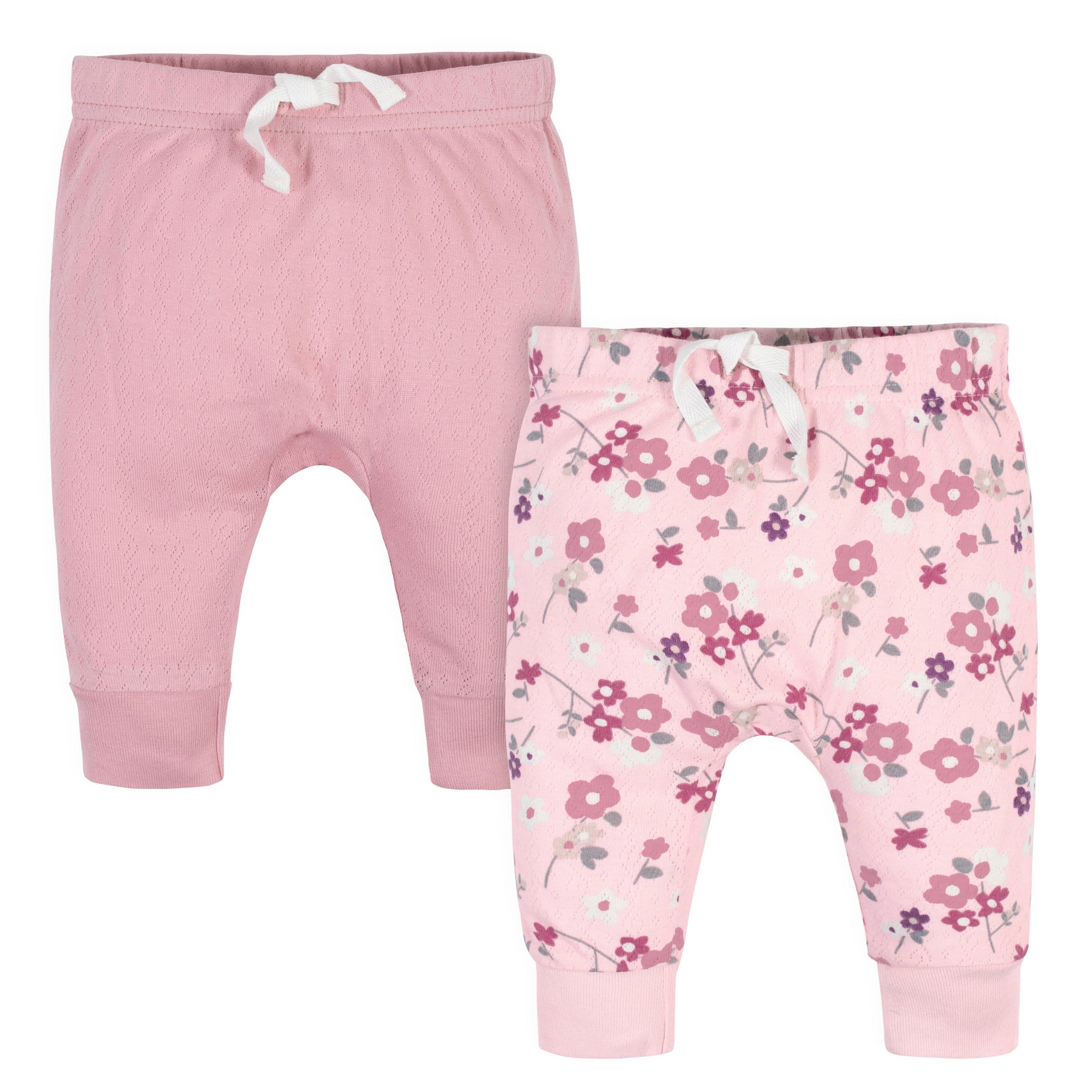 2-Pack Organic Baby Girls Wild Flower Pants-Gerber Childrenswear Wholesale