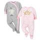 2-Pack Baby Girls Princess and Bunny Sleep N' Plays-Gerber Childrenswear Wholesale