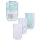 6-Piece Baby Neutral Animal Bib and Burp Cloth Set-Gerber Childrenswear Wholesale