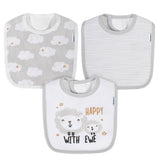 3-Pack Baby Neutral Lamb Terry Bibs-Gerber Childrenswear Wholesale