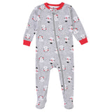 Baby Snowman Snug Fit Footed Cotton Pajamas-Gerber Childrenswear Wholesale