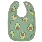 2-Piece Baby Neutral Avocado Bibs & Burp Set-Gerber Childrenswear Wholesale