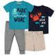 4-Piece Boys Sea Short, Shirts and Active Pant Set-Gerber Childrenswear Wholesale