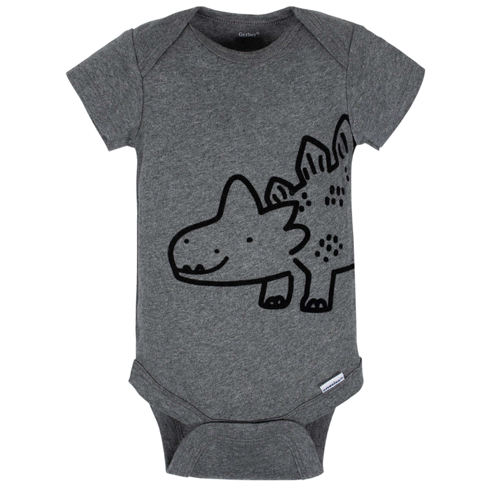 3-Pack Baby Boys Dinosaur Short Sleeve Onesies® Brand Bodysuits-Gerber Childrenswear Wholesale