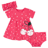 3-Piece Girls Cherry Dots Dress Set-Gerber Childrenswear Wholesale