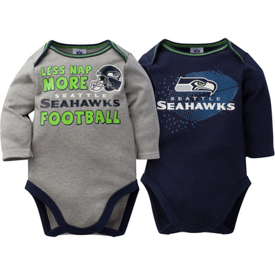 NFL 2-Pack Baby Boys Seahawks Long Sleeve Bodysuit-Gerber Childrenswear Wholesale