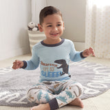 4-Piece Infant & Toddler Boys Dino Blues Snug Fit Cotton Pajamas-Gerber Childrenswear Wholesale